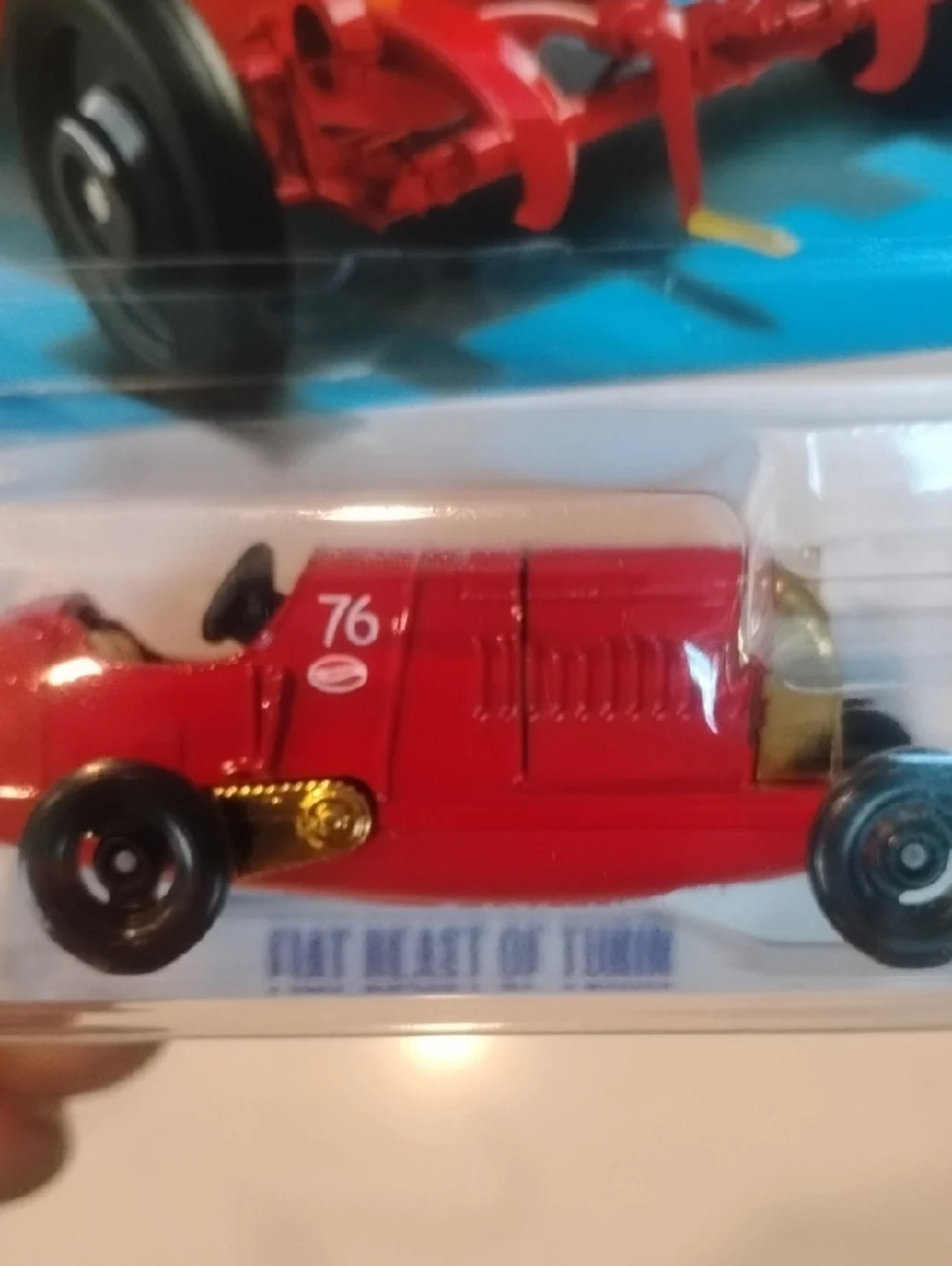 Mattel Hot Wheels Fiat Beast of Turin Toy Car - Red & Gold